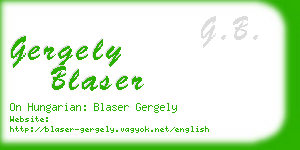 gergely blaser business card